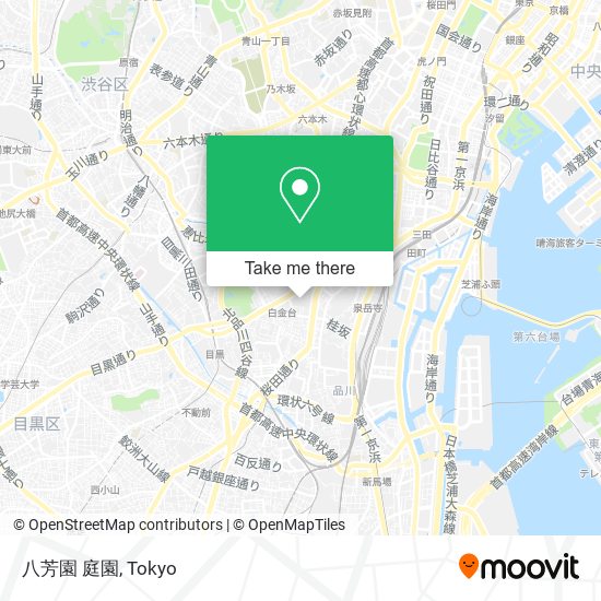 八芳園 庭園 map