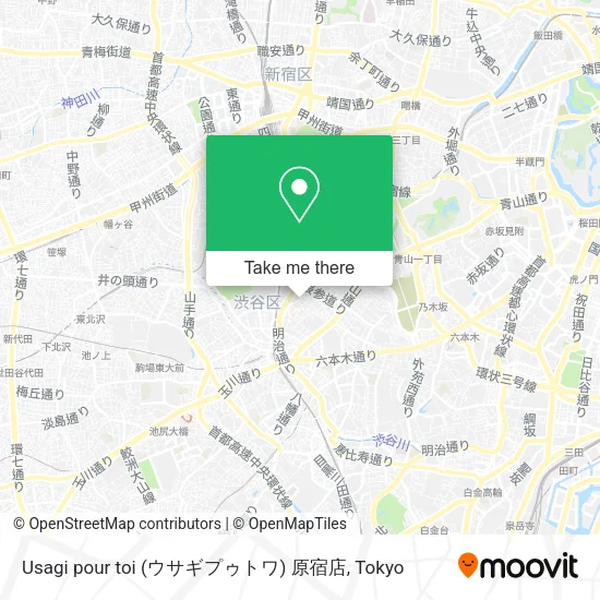 Usagi Pour Toi Harajuku Branch map