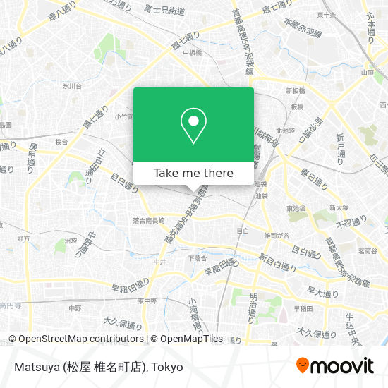 Matsuya (松屋 椎名町店) map