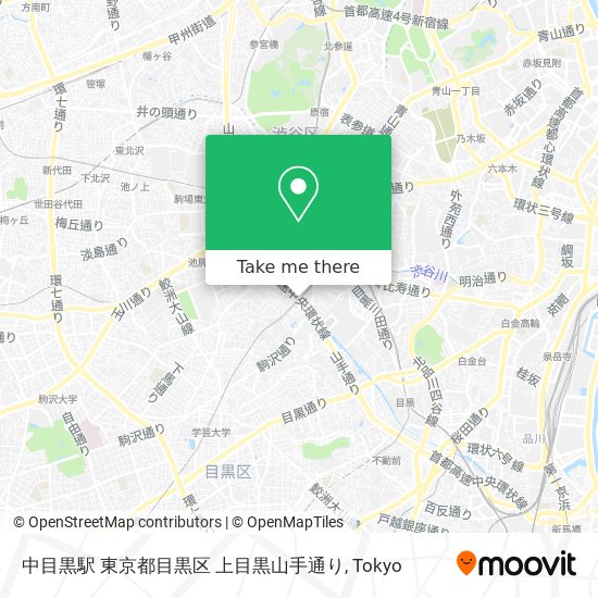 中目黒駅 東京都目黒区 上目黒山手通り map