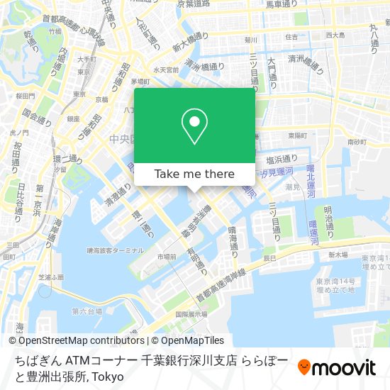 ちばぎん ATMコーナー 千葉銀行深川支店 ららぽーと豊洲出張所 map
