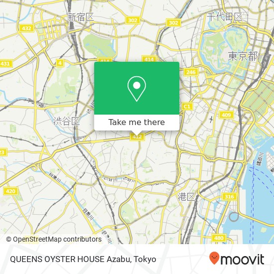 QUEENS OYSTER HOUSE Azabu map