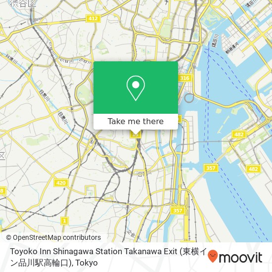 Toyoko Inn Shinagawa Station Takanawa Exit (東横イン品川駅高輪口) map