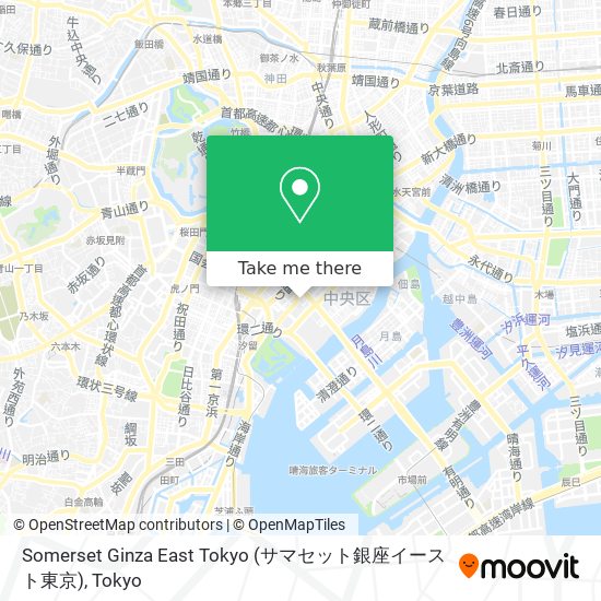 Somerset Ginza East Tokyo (サマセット銀座イースト東京) map