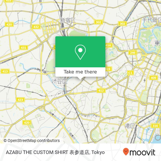 AZABU THE CUSTOM SHIRT 表参道店 map
