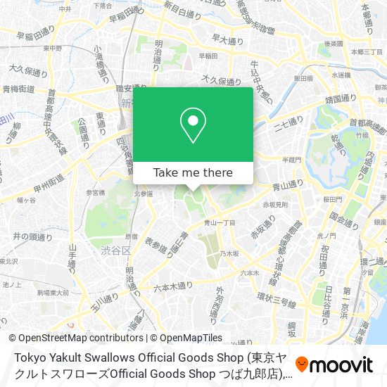 Tokyo Yakult Swallows Official Goods Shop (東京ヤクルトスワローズOfficial Goods Shop つば九郎店) map