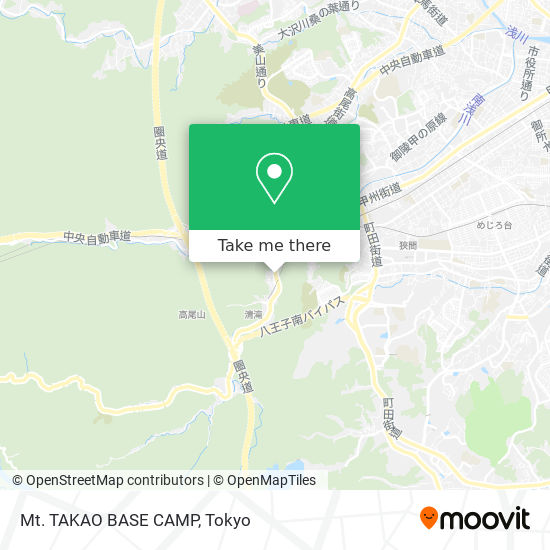 Mt. TAKAO BASE CAMP map