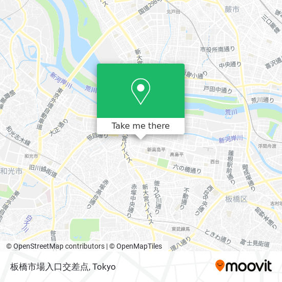 板橋市場入口交差点 map