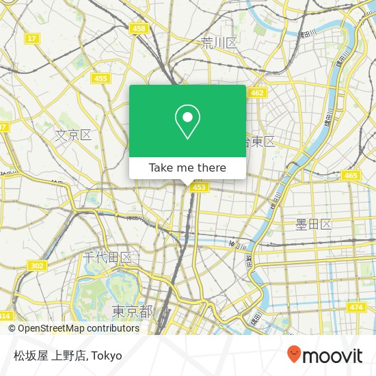 松坂屋 上野店 map