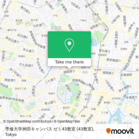 専修大学神田キャンパス ゼミ43教室 map