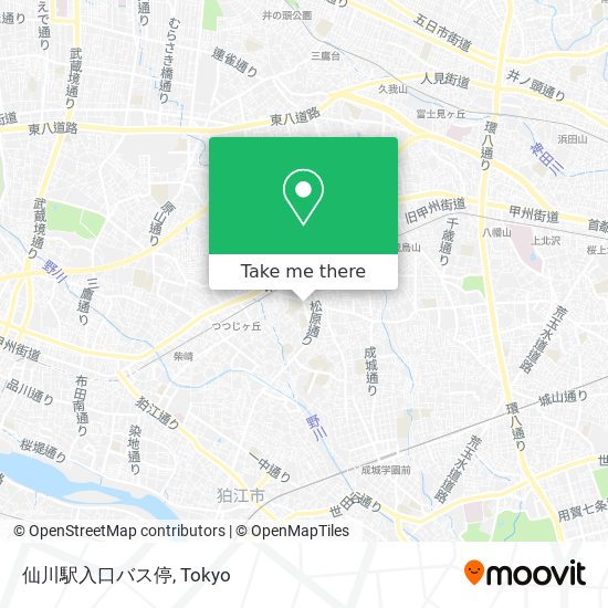 仙川駅入口バス停 map
