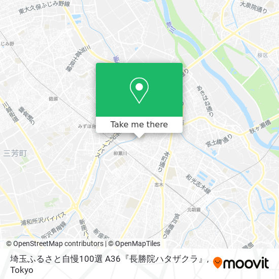 埼玉ふるさと自慢100選 A36『長勝院ハタザクラ』 map
