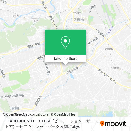 PEACH JOHN THE STORE (ピーチ・ジョン・ザ・ストア) 三井アウトレットパーク入間 map