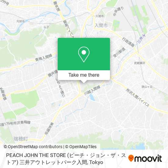 PEACH JOHN THE STORE (ピーチ・ジョン・ザ・ストア) 三井アウトレットパーク入間 map