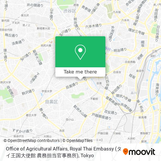 Office of Agricultural Affairs, Royal Thai Embassy (タイ王国大使館 農務担当官事務所) map