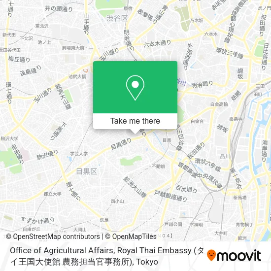 Office of Agricultural Affairs, Royal Thai Embassy (タイ王国大使館 農務担当官事務所) map