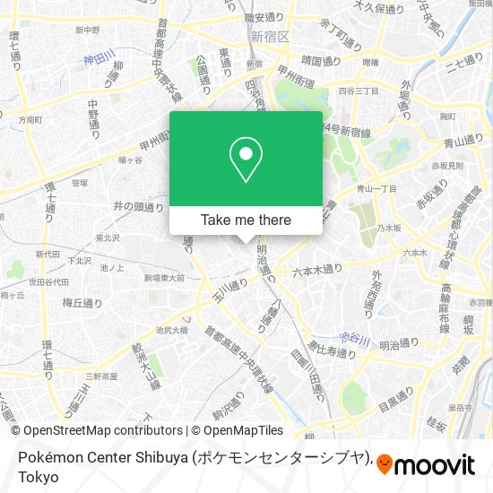 Pokémon Center Shibuya (ポケモンセンターシブヤ) map