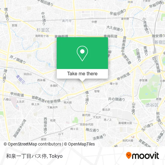 和泉一丁目バス停 map