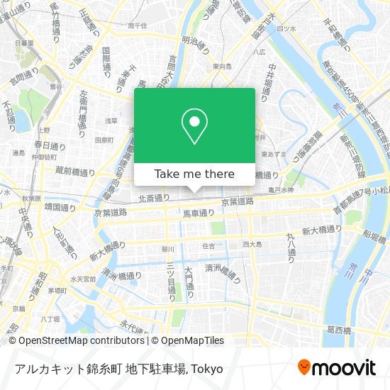 アルカキット錦糸町 地下駐車場 map