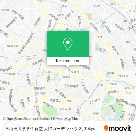 早稲田大学学生食堂 大隈ガーデンハウス map
