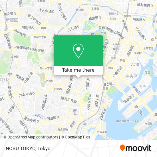 NOBU TOKYO map