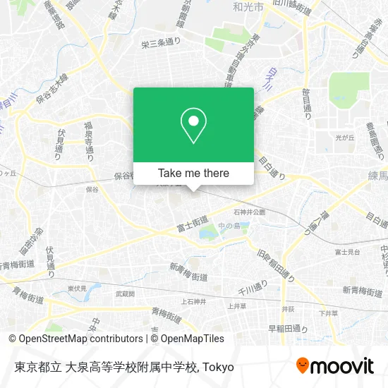 東京都立 大泉高等学校附属中学校 map