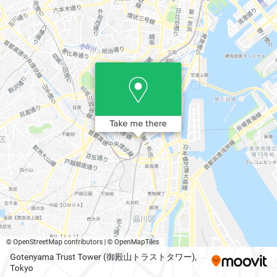 Gotenyama Trust Tower (御殿山トラストタワー) map