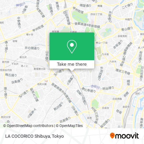 LA COCORICO Shibuya map