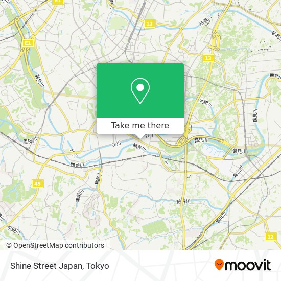 Shine Street Japan map