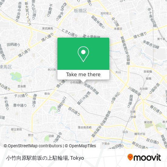 小竹向原駅前坂の上駐輪場 map