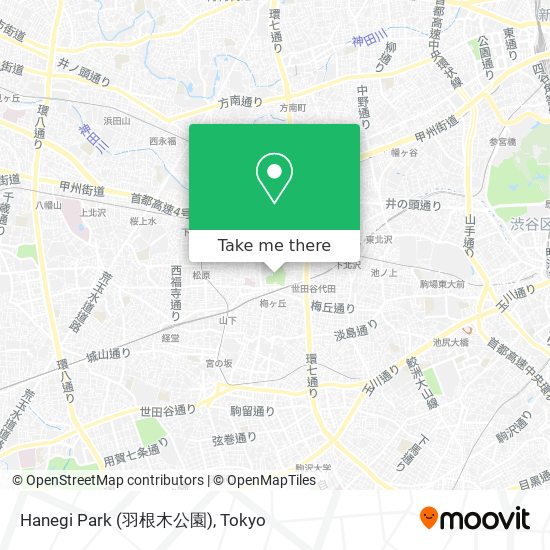 Hanegi Park (羽根木公園) map