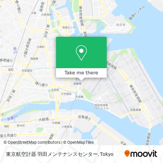 東京航空計器 羽田メンテナンスセンター map