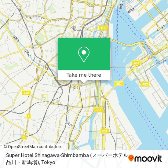 Super Hotel Shinagawa-Shimbamba (スーパーホテル品川・新馬場) map