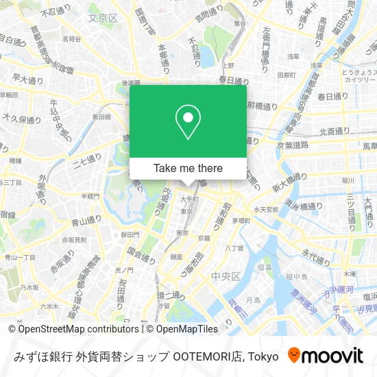 みずほ銀行 外貨両替ショップ OOTEMORI店 map