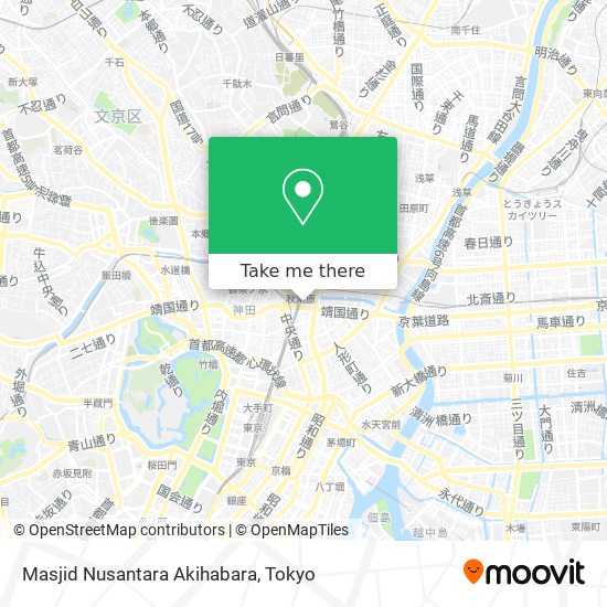 Masjid Nusantara Akihabara map