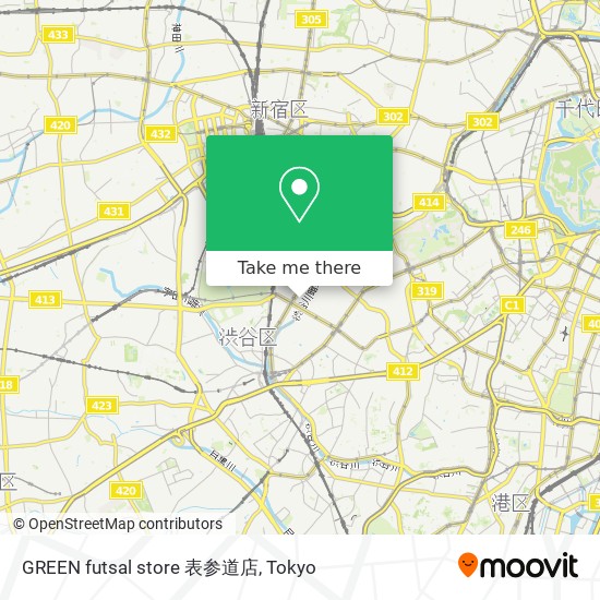 GREEN futsal store 表参道店 map