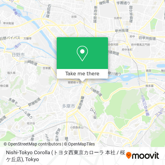 Nishi-Tokyo Corolla (トヨタ西東京カローラ 本社 / 桜ケ丘店) map