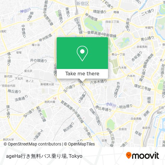 ageHa行き無料バス乗り場 map