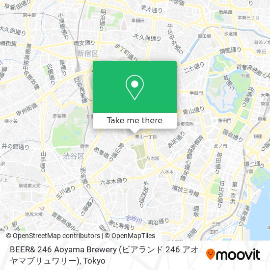 BEER& 246 Aoyama Brewery (ビアランド 246 アオヤマブリュワリー) map