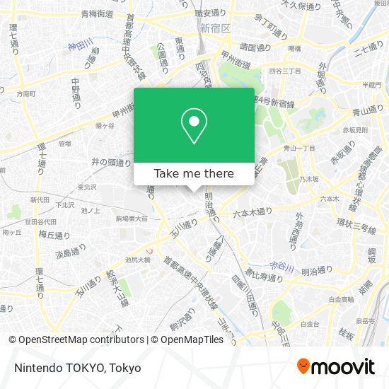 Nintendo TOKYO map