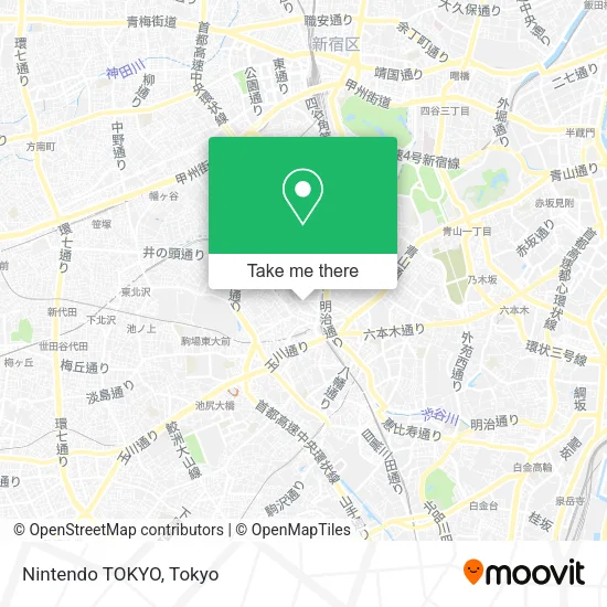 Nintendo TOKYO map