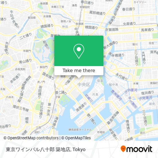 東京ワインバル八十郎 築地店 map