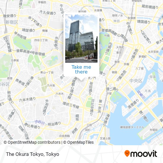 The Okura Tokyo map