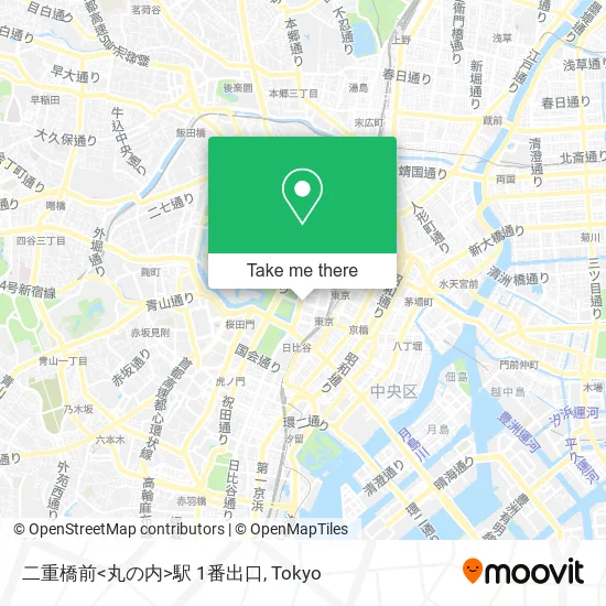 Imperial Palace Station Front Marunouchi Exit 1 map