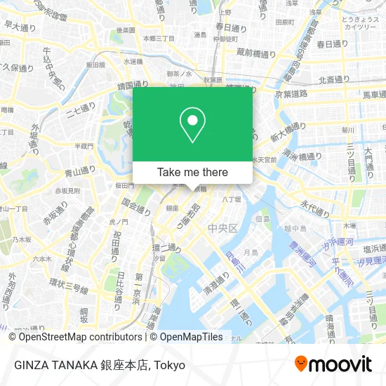 GINZA TANAKA 銀座本店 map