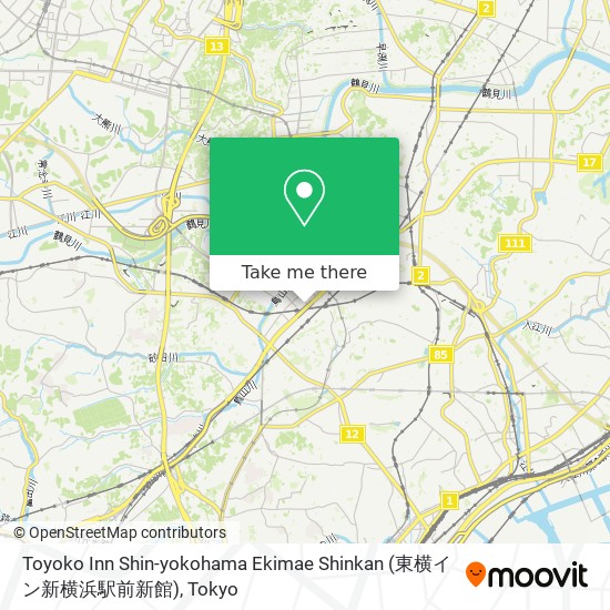 Toyoko Inn Shin-yokohama Ekimae Shinkan (東横イン新横浜駅前新館) map