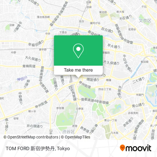 TOM FORD 新宿伊勢丹 map
