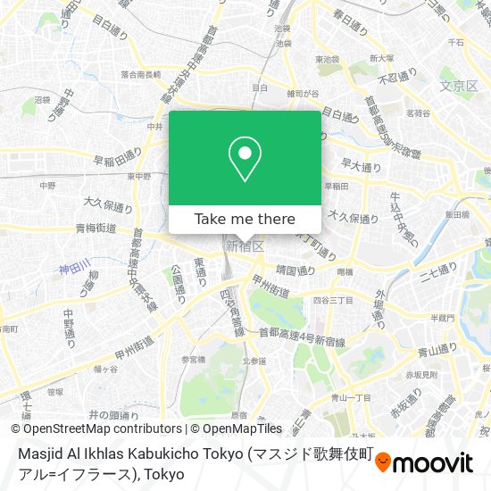 Masjid Al Ikhlas Kabukicho Tokyo (マスジド歌舞伎町 アル=イフラース) map