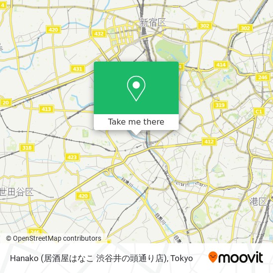 Hanako (居酒屋はなこ 渋谷井の頭通り店) map