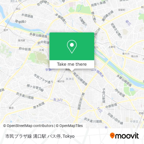 市民プラザ線 溝口駅 バス停 map